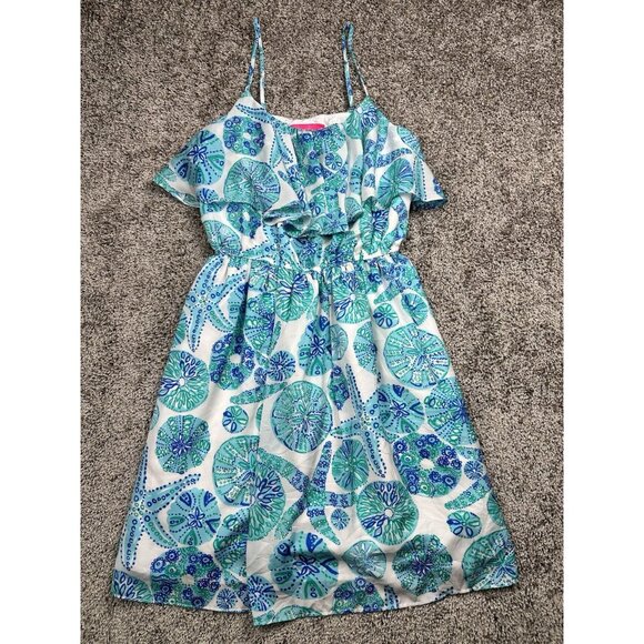 Lilly Pulitzer‎ x Target Size Medium Sea Urchin Dress Sand Dollar Ruffle - Picture 1 of 9